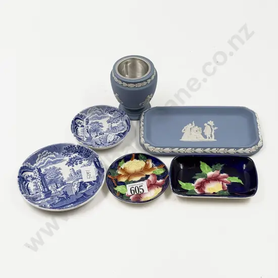 Two Pieces of Wedgwood and Assorted Small Dishes