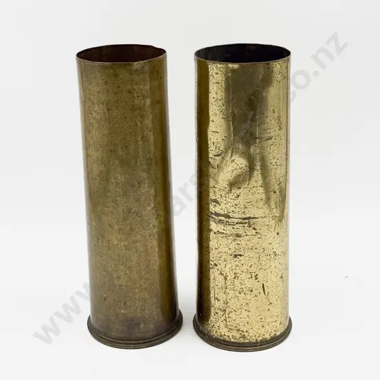 Two Brass Artillery Shell