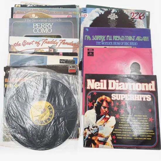 Box of Assorted Vinyl Records