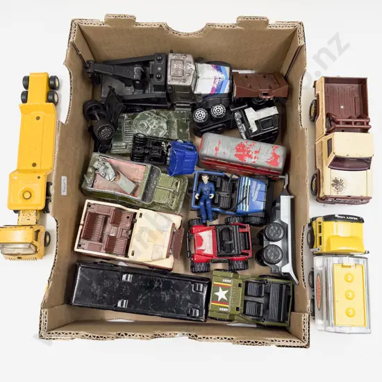 Box of Assorted Model Vehicles