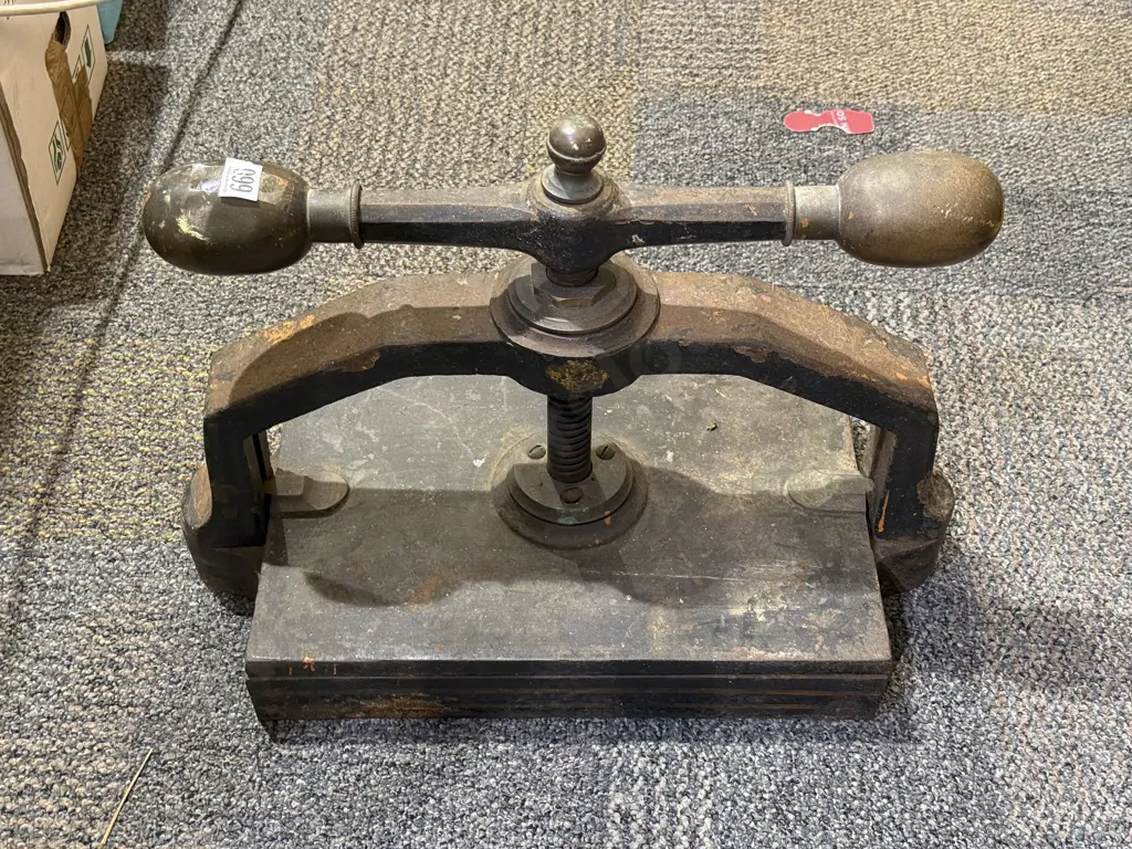 Vintage Wrought Metal Book Press Image 1++