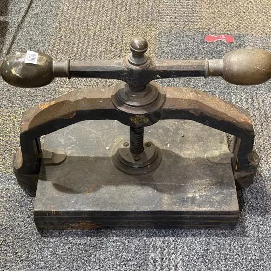 Vintage Wrought Metal Book Press