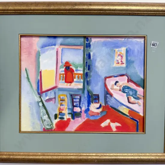 Unknown Artist - Interior Study - Acrylic on Canvas Board