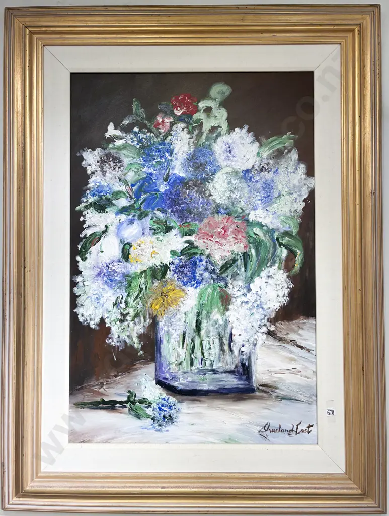 Sharland East - Floral Still Life - Oil on Canvas Image 1++