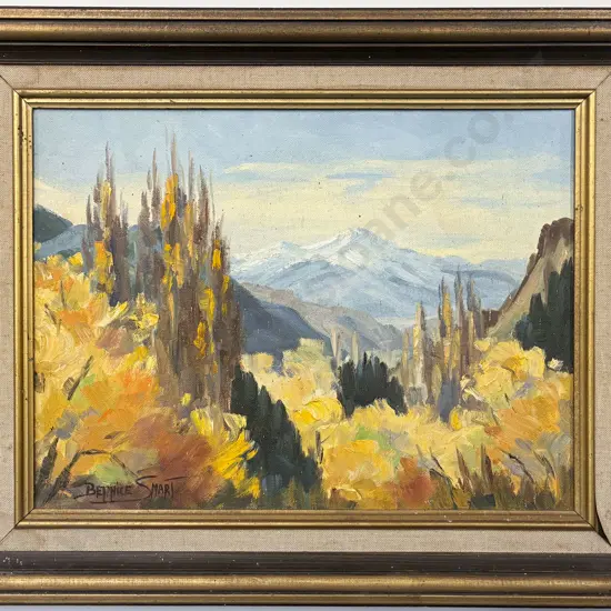 Bernice Smart - Coronet Peak - Autumn Near Arrowtown - Oil on Board