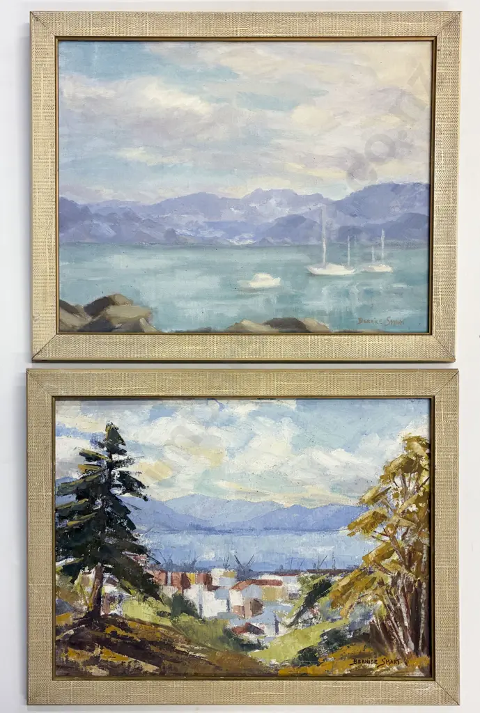Bernice Smart - Punch & Judy and Harbour Scene - Oil on Board (2) Image 1++