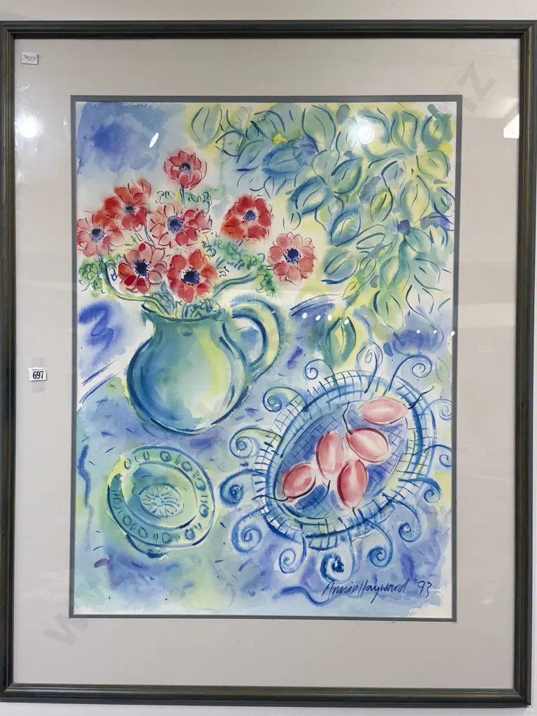 Annie Hayward - Still Life with Anemones - W/C Image 1++