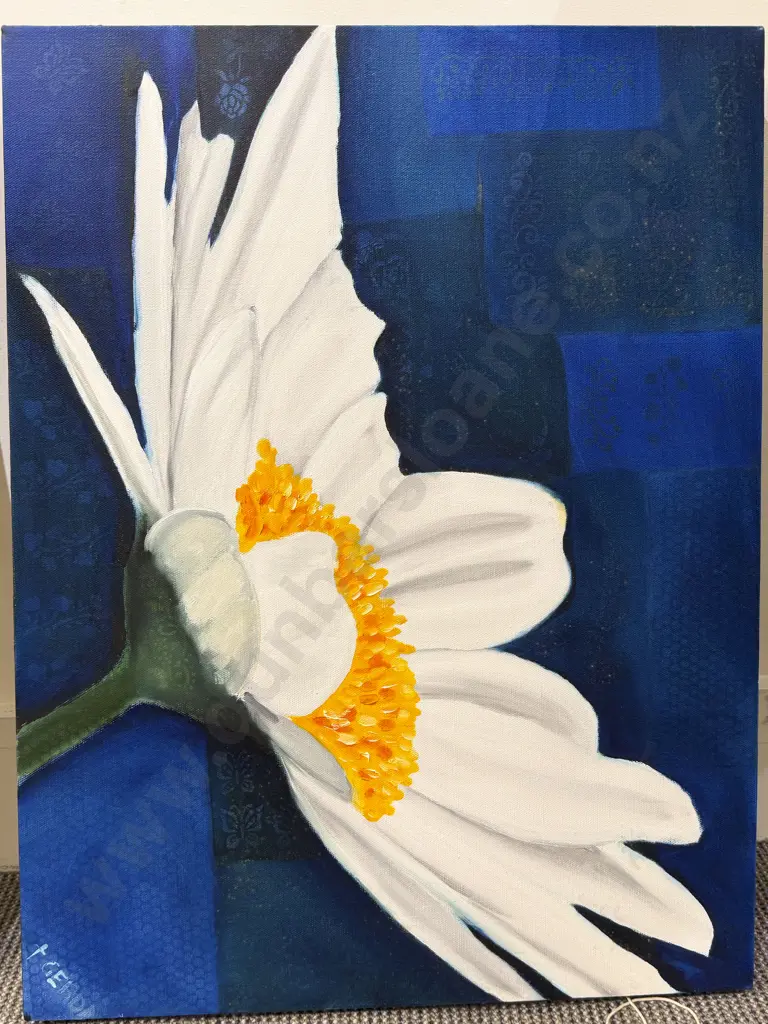 T Gerda - Daisy Study - Acrylic on Canvas & Other Image 1++