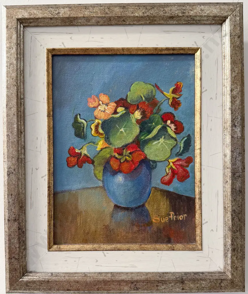 Sue Prior - Nasturtiums - Oil on Board Image 1++