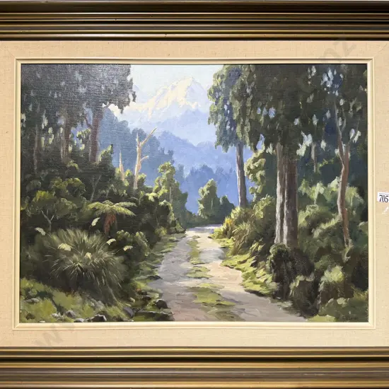 E B Lattey - Gillespies Road - Westland - Oil on Canvas