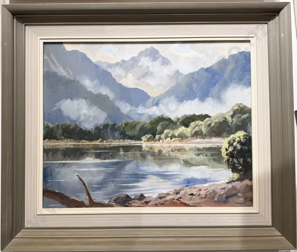 E B Lattey - After Rain - Lake Glenn - Oil on Canvas Image 1++