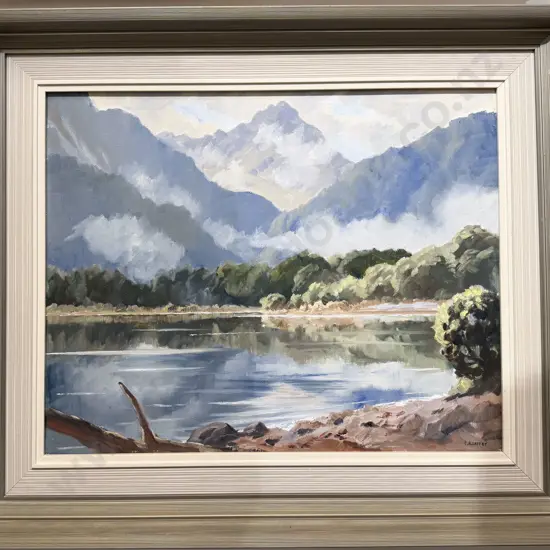 E B Lattey - After Rain - Lake Glenn - Oil on Canvas