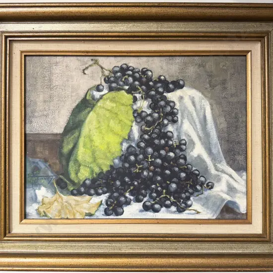 Downey - Still Life with Grapes - Oil on Canvas