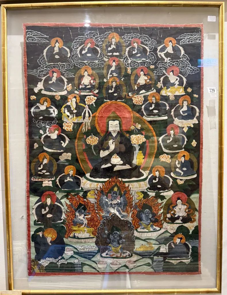 Framed Tibetan Thangka Image 1++