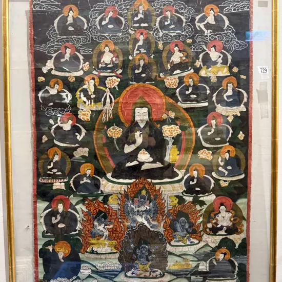 Framed Tibetan Thangka