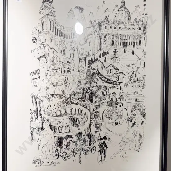 Pair European Framed Prints