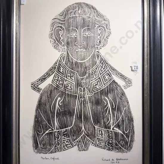 Richard de Hakebourne - Merton Oxford - Reproduction Brass Rubbing