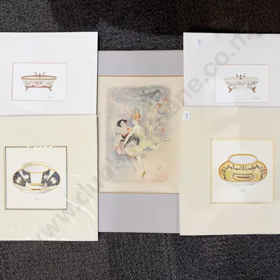 Five Unframed Artworks
