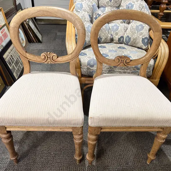 Pair of Balloon Back Dining Chairs