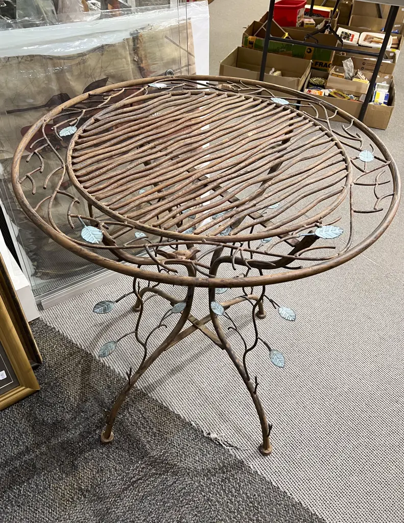 Decorative Wrought Metal Outdoor Table Image 1++