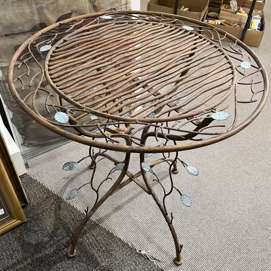 Decorative Wrought Metal Outdoor Table