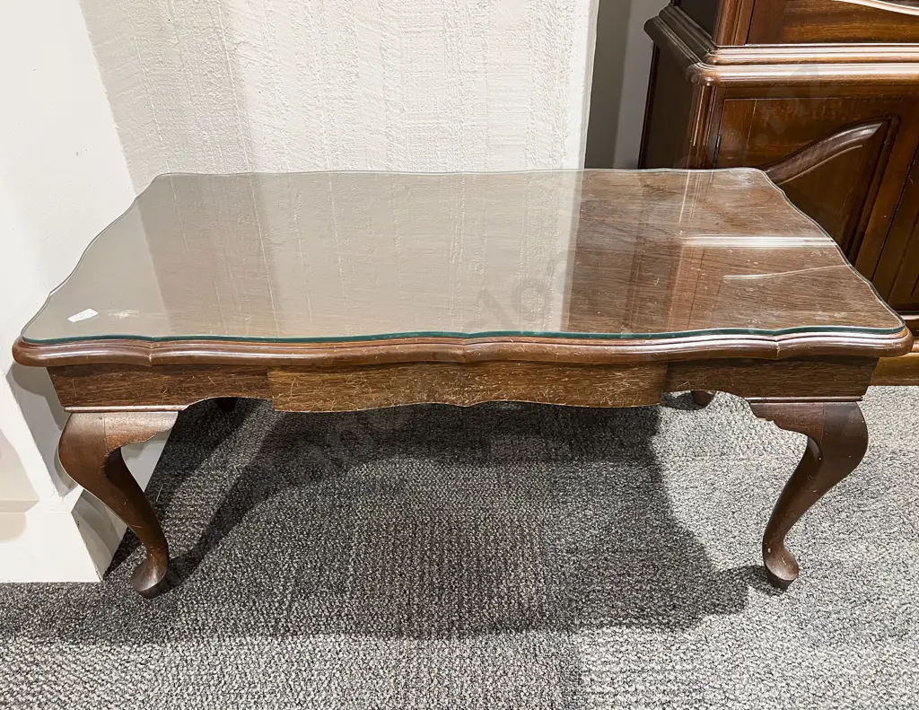 Mahogany Coffee Table with Single Drawer Hall Table Image 1++