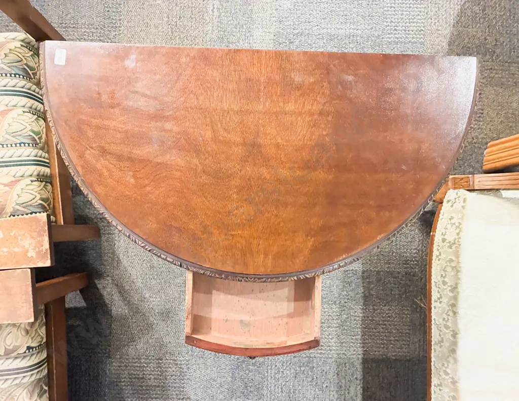Single Drawer D Shaped Hall Table Image 1++