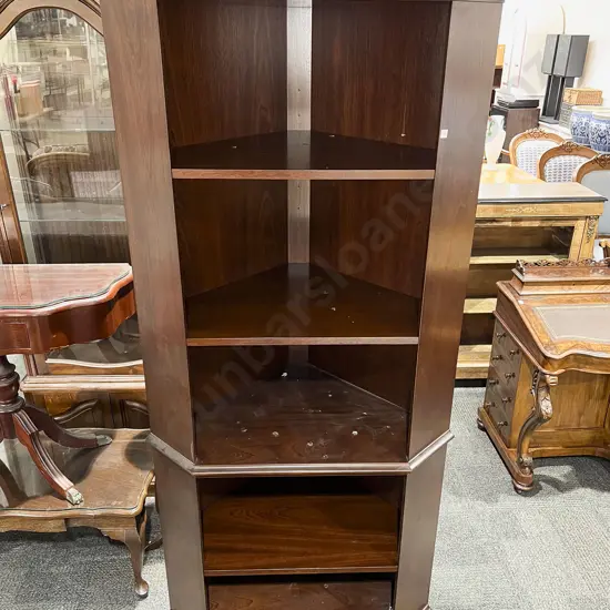 Mahogany Corner Bookcase