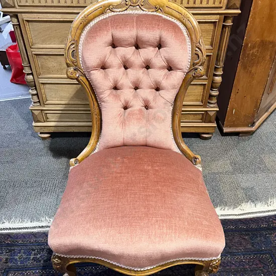 Victorian Button Back Grandmother Chair