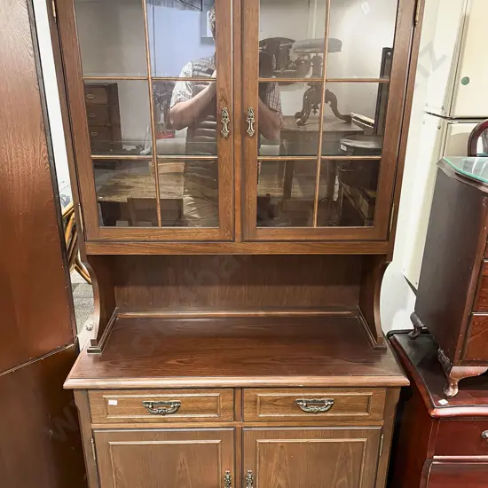 Mahogany Two Stage Bookcase Cabinet