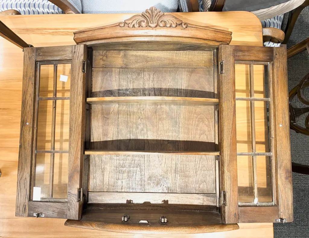 Two Door Glazed Wall Cabinet Image 1++