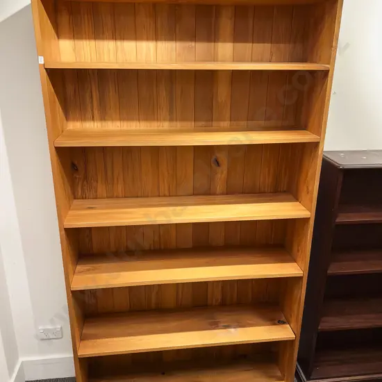 Modern Tall Rimu Open Bookcase