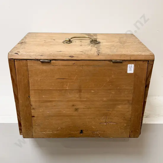 Pine Travel Box with Fitted Interior