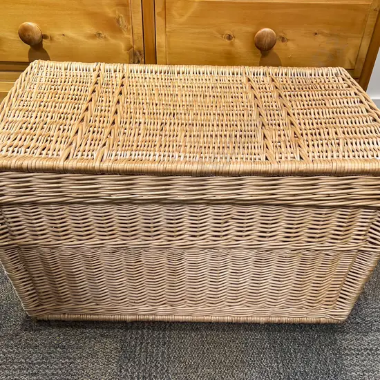 Wicker Blanket Chest
