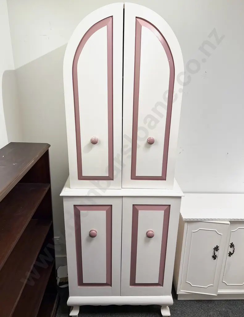 Two Stage White Painted Cabinet Image 1++
