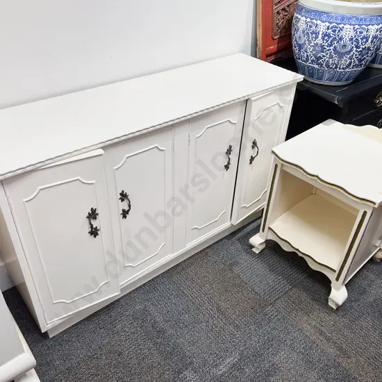 Four Door Sideboard together with Corner Bedside Cabinet