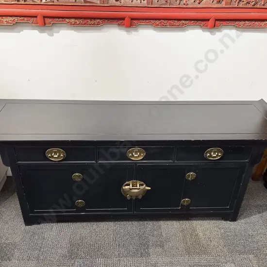 Chinese Black Lacquered Sideboard