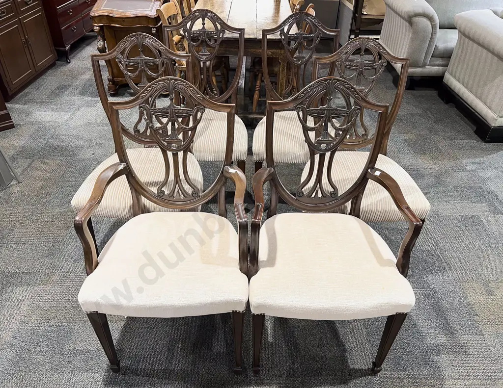 Six Hepplewhite Style Dining Chairs Image 1++