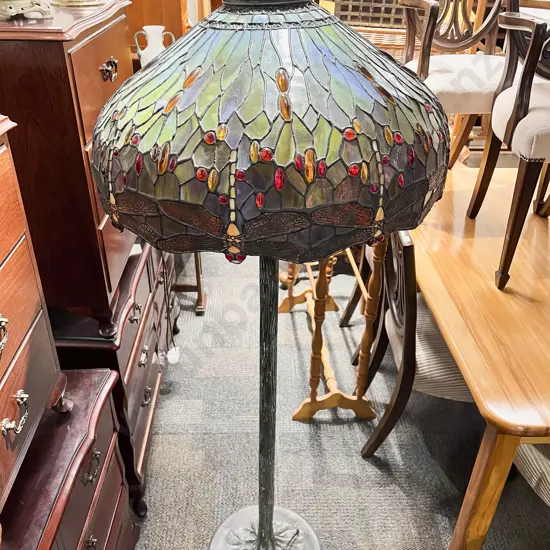 Tiffany Style Standard Lamp & Shade