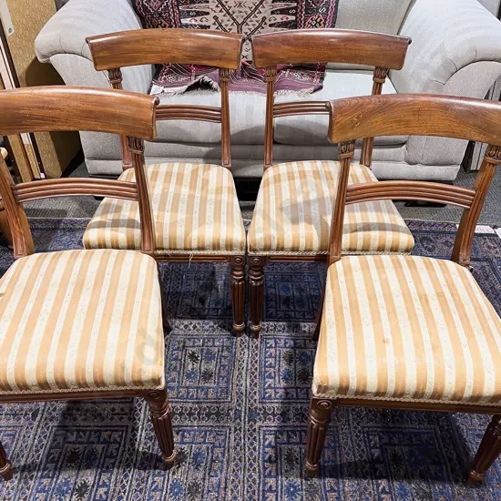 A Set Of Four Wm IV Mahogany Dining Chairs