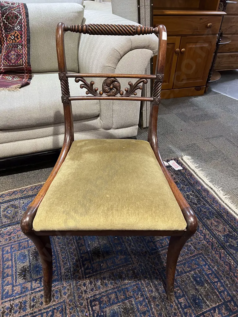 An Attractive Regency Mahogany Dining Chair Image 1++