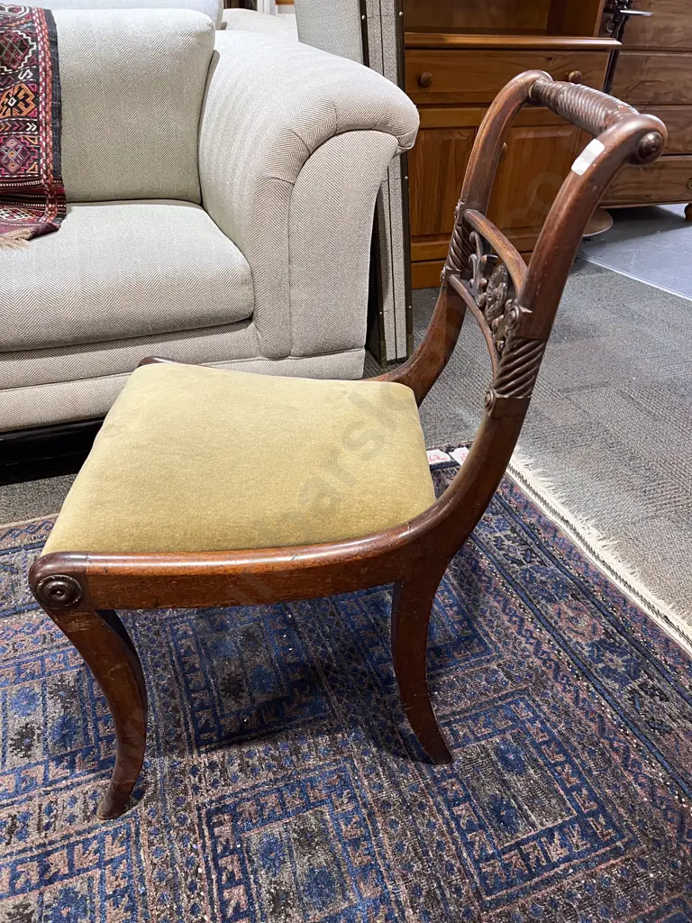 An Attractive Regency Mahogany Dining Chair Image 1++