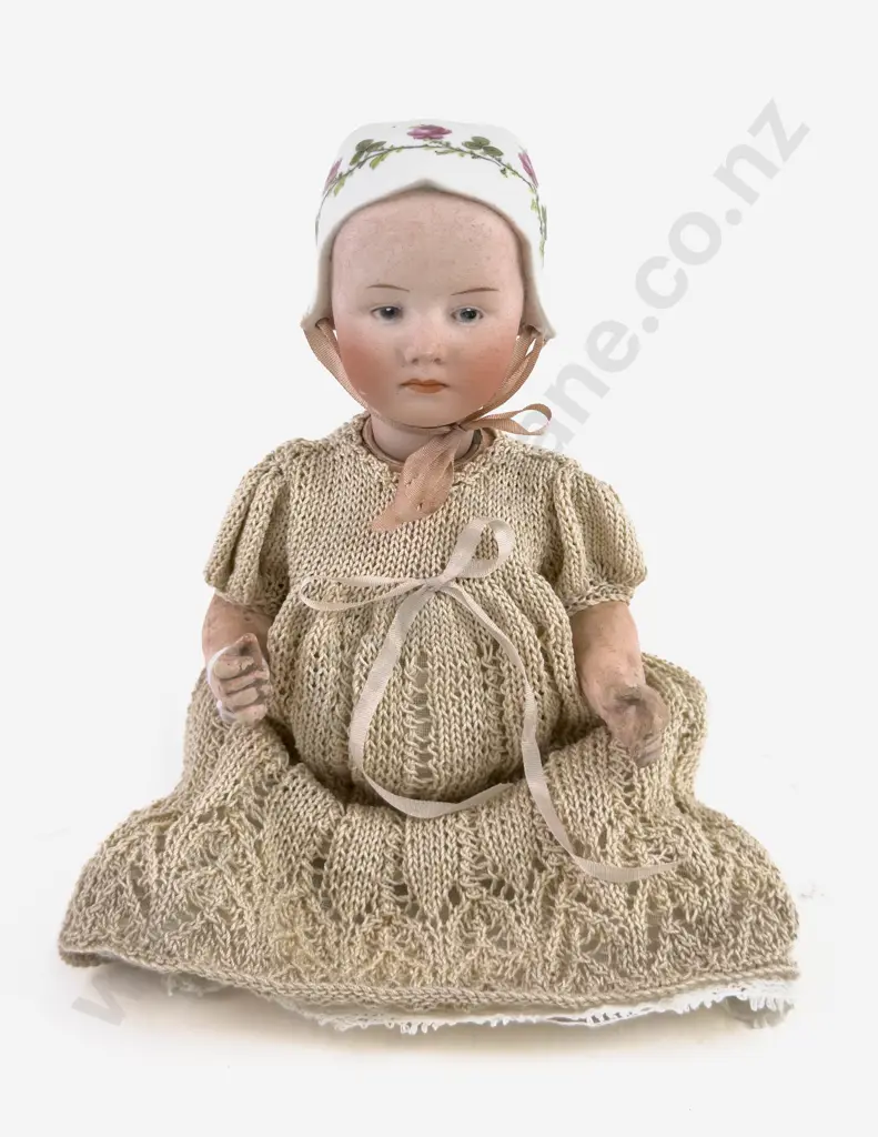 Small Gebrüder Heubach 5/0 Monogram Germany Bisque 'Stuart' Baby Doll Image 1++