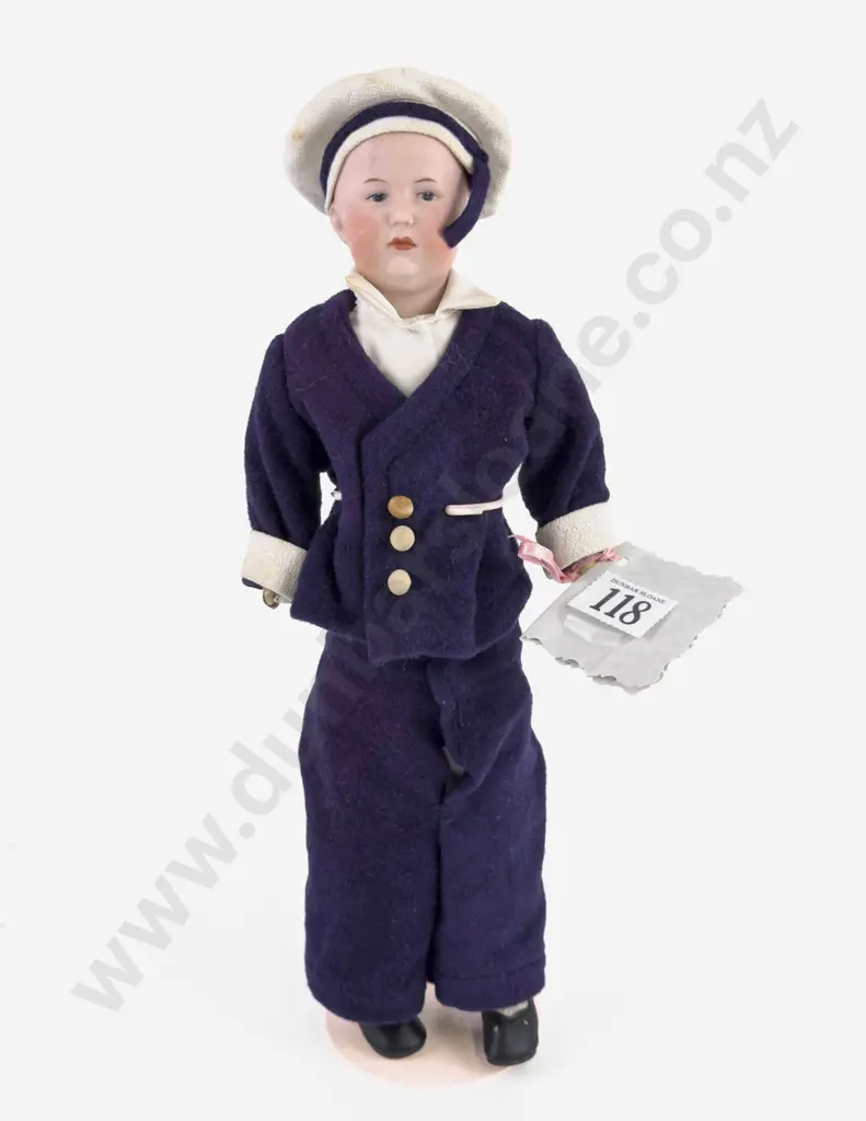 Gebrüder Heubach 4/0 77 Monogram 59 Germany Bisque Boy Doll Image 1++