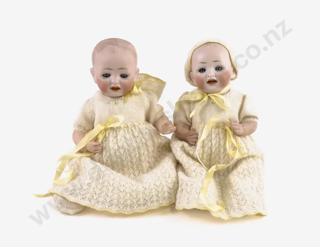 Hertel Schwab & Co 2/0 151 and 142  Twin Baby Dolls Image 1++