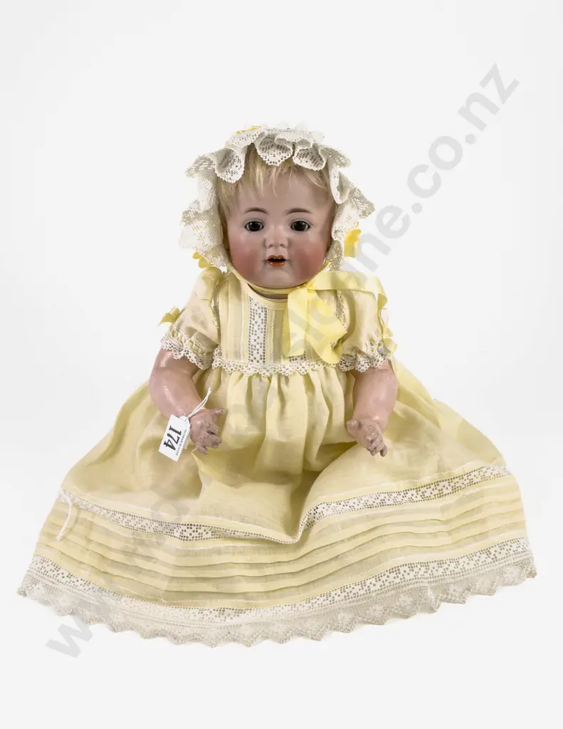 K * R Simon & Halbig 128 Bisque Character Baby Doll Image 1++