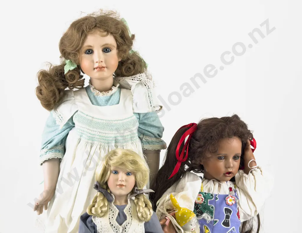 Two New Bisque Artist Type Character Dolls with Lennox Hannah Little Dutch Girl Image 1++