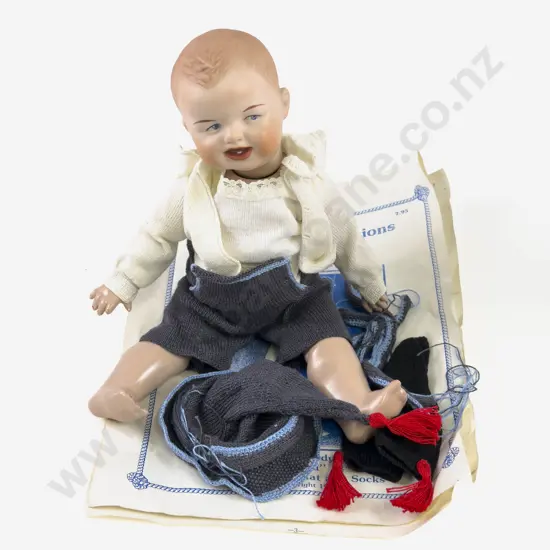 New Bisque Heubach with Knitted Clothes and Pattern - Fairy and Assorted Bisque Limbs & Body