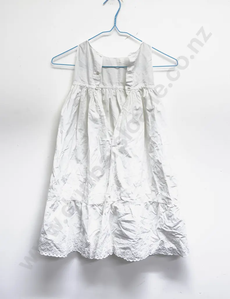 Edwardian Full Length Cotton and Lace Christening/Cot Gown with Petticoat and Bonnet Image 1++