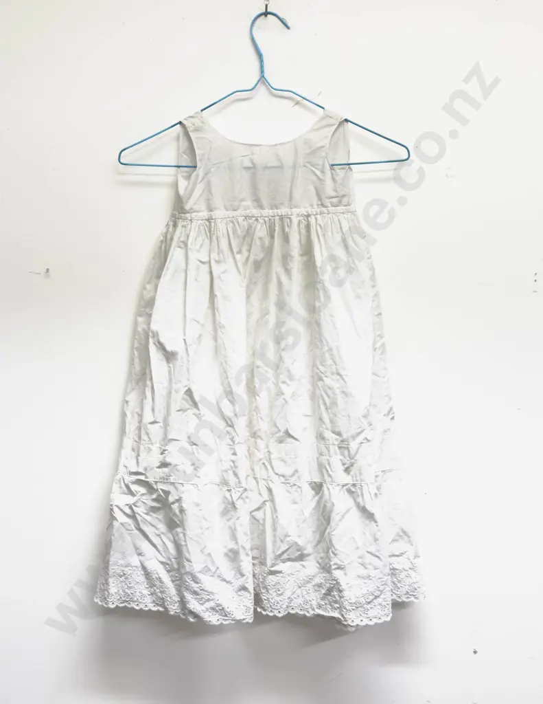Edwardian Full Length Cotton and Lace Christening/Cot Gown with Petticoat and Bonnet Image 1++